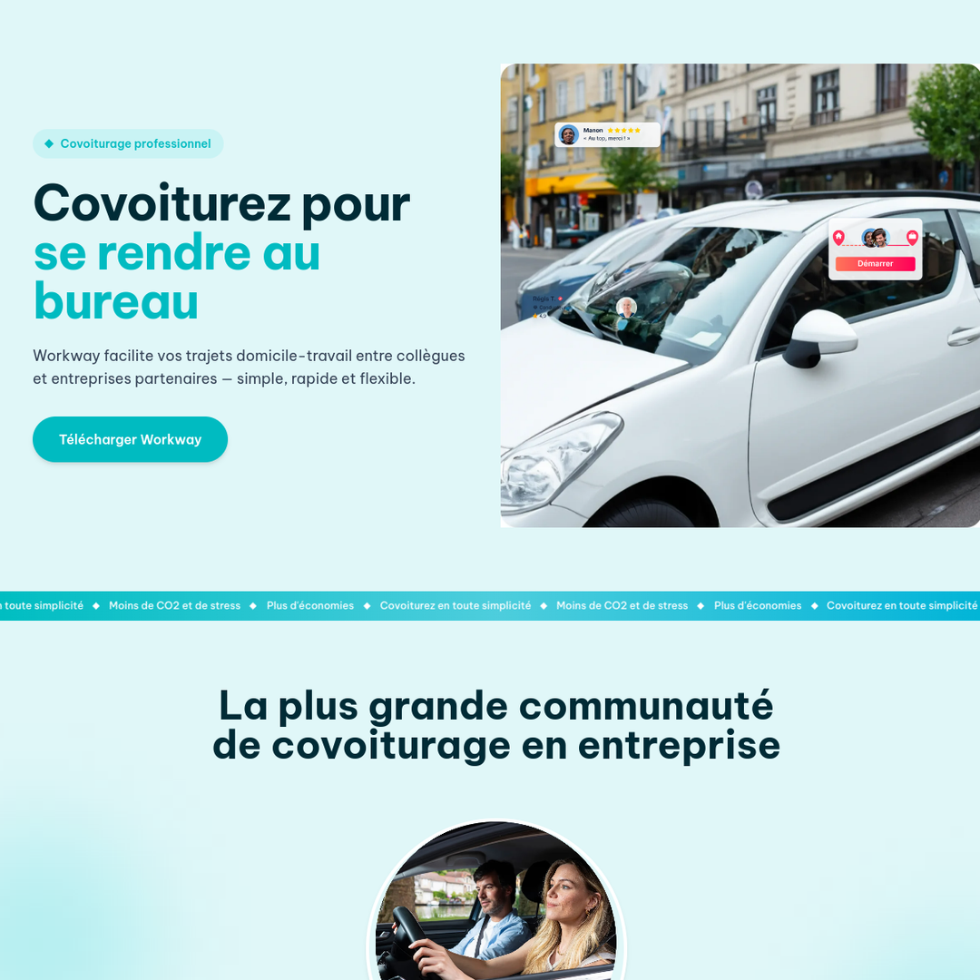 Workway — Covoiturage entreprises